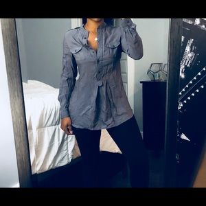 Enchanted seed grey long sleeved blouse